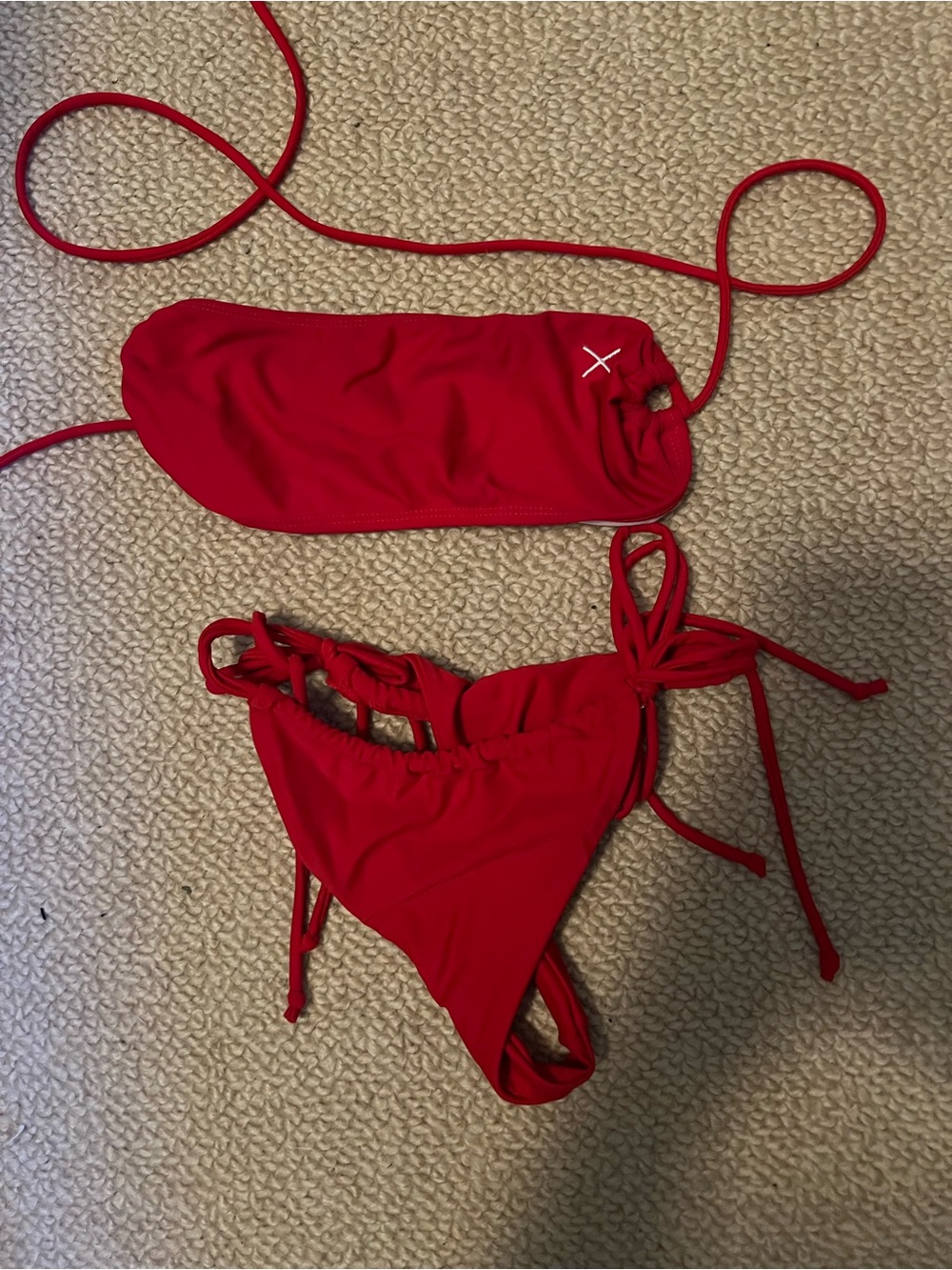 Boutine LA Red String Bikini Set